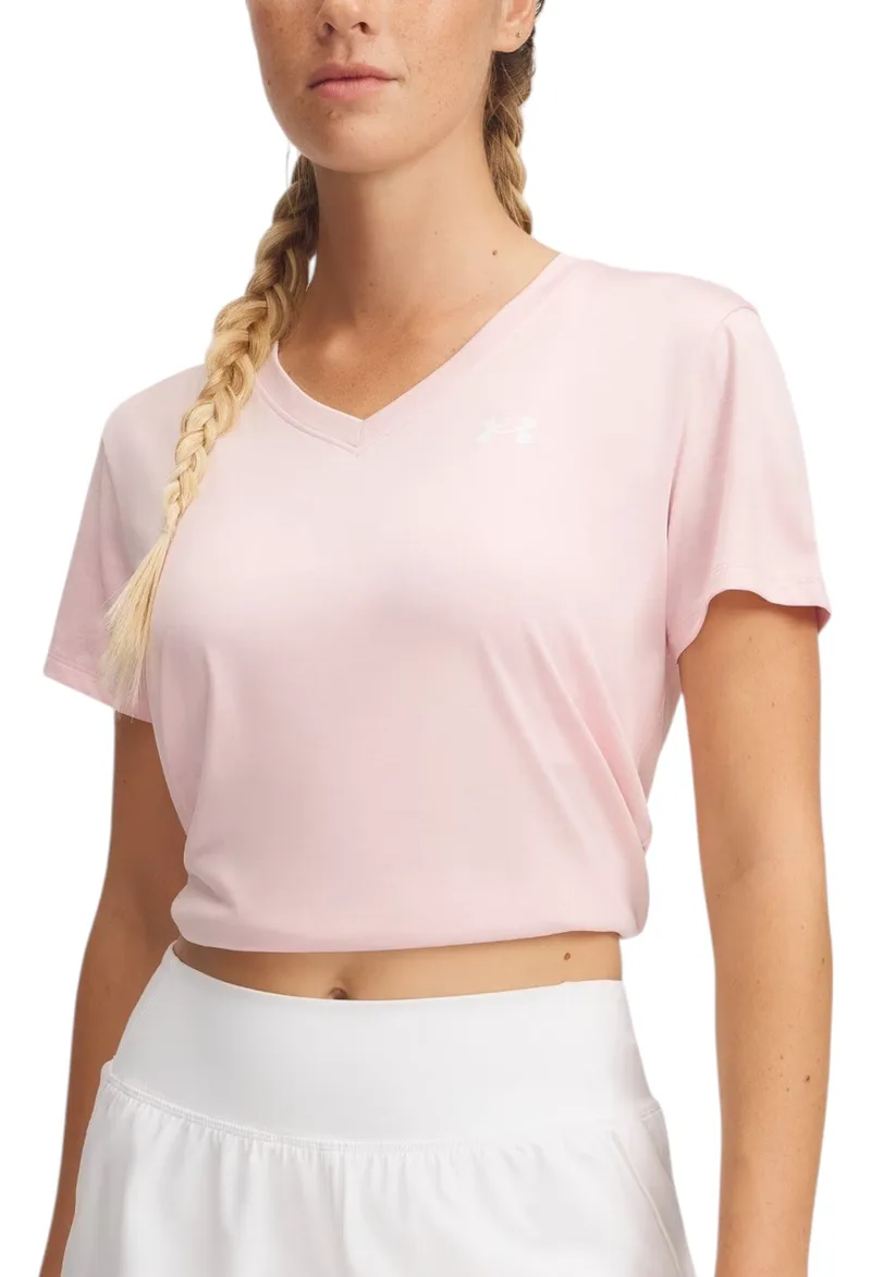 Μπλούζα Κοντομάνικη Under Armour Tech V-neck - Twist 1384227-647 Γυναικείο