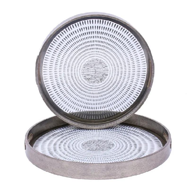 ΔΙΣΚΟΣ ΓΥΑΛ./ΠΛΑΣΤ. ΣΤΡΟΓΓΥΛΟΣ ΣΕΤ 2 39,5X39,5X4-34X34X4CM