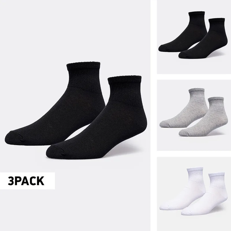 Nuff Pack Quarter 3 Pack Unisex Κάλτσες (9000112371_38487)
