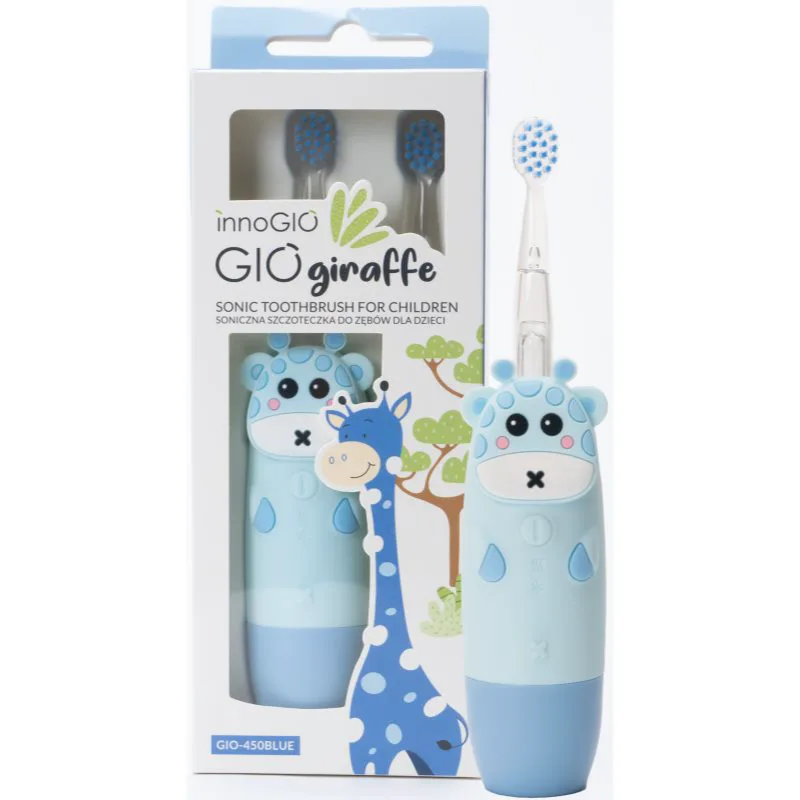 innoGIO GIOGiraffe Sonic Toothbrush ηχητική οδοντόβουρτσα για παιδιά Blue 1 τμχ