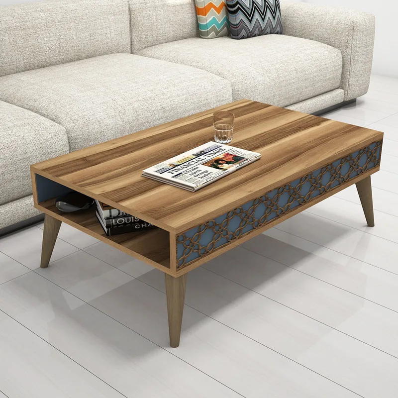 Τραπεζάκι Σαλονιού City - Walnut, Chalcedony 845Hct2811 105x36,6x60 cm