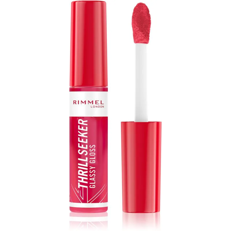 Rimmel Thrill Seeker Glassy Gloss λιπ γκλος χειλιών για μεγαλύτερο όγκο απόχρωση 350 Ροζ to the Berry 10 ml