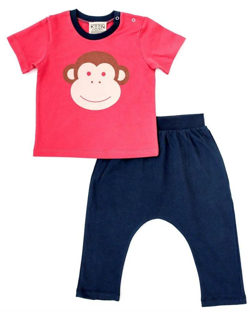 ΣΕΤ KEEN ORGANIC WWF BABY SET MONKEY ΚΟΚΚΙΝΟ/ΜΠΛΕ (18-24 ΜΗΝΩΝ)