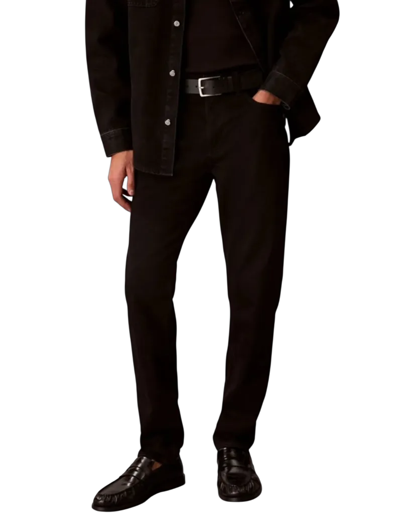 Ανδρικό Slim Taper Τζιν Μαύρο Calvin Klein LV04RF740G-JW4