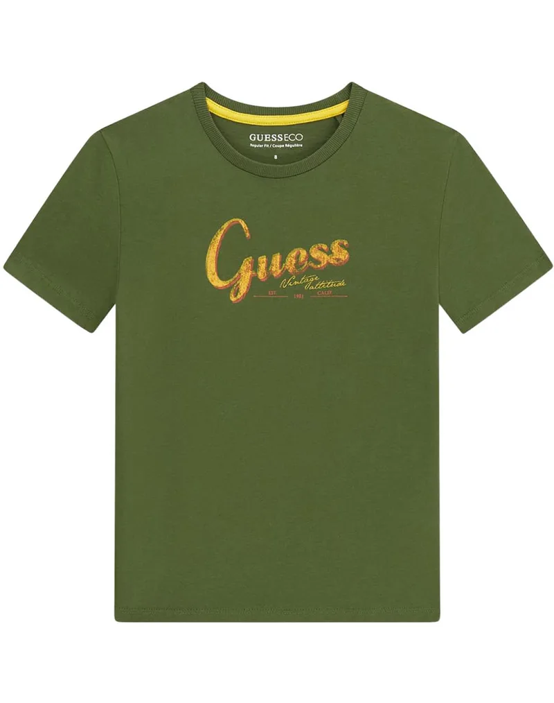 GUESS SS T-SHIRT ΜΠΛΟΥΖΑ ΠΑΙΔΙΚΟ BOY L6GI01K8HM4-G8V4 Olive