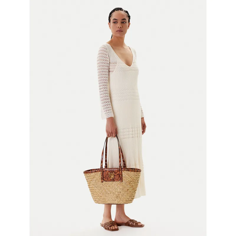 Τσάντα PINKO Love Summer Basket PE 25 PLTT 103324 A2GO Μπεζ