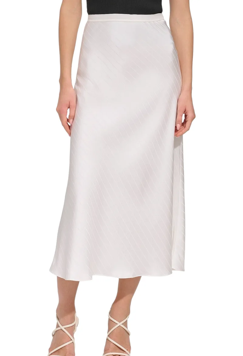 Φούστα DKNY Jacquard Striped Midi P4ANTV04-IVY Γυναικείο