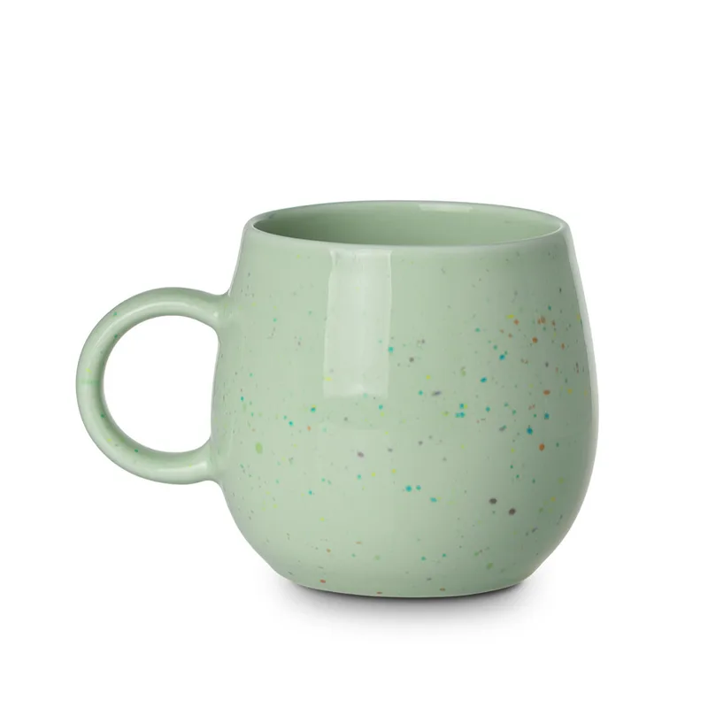 Κούπα New Bone Speckle Pop 480ml Πράσινη Estia 07-35457 (Υλικό: Πορσελάνη, Χρώμα: Πράσινο ) - estia - 07-35457