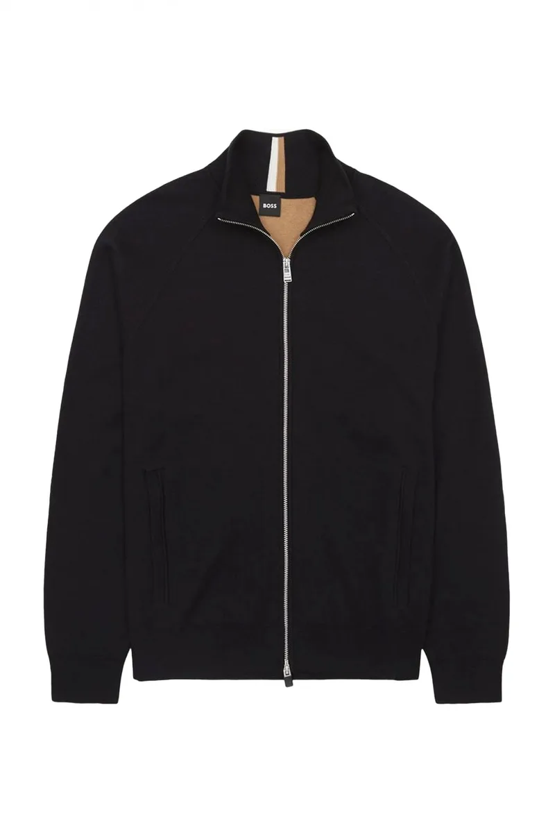 BOSS ΠΛΕΚΤΟ FULLZIP H-IDINO ΜΑΥΡΟ