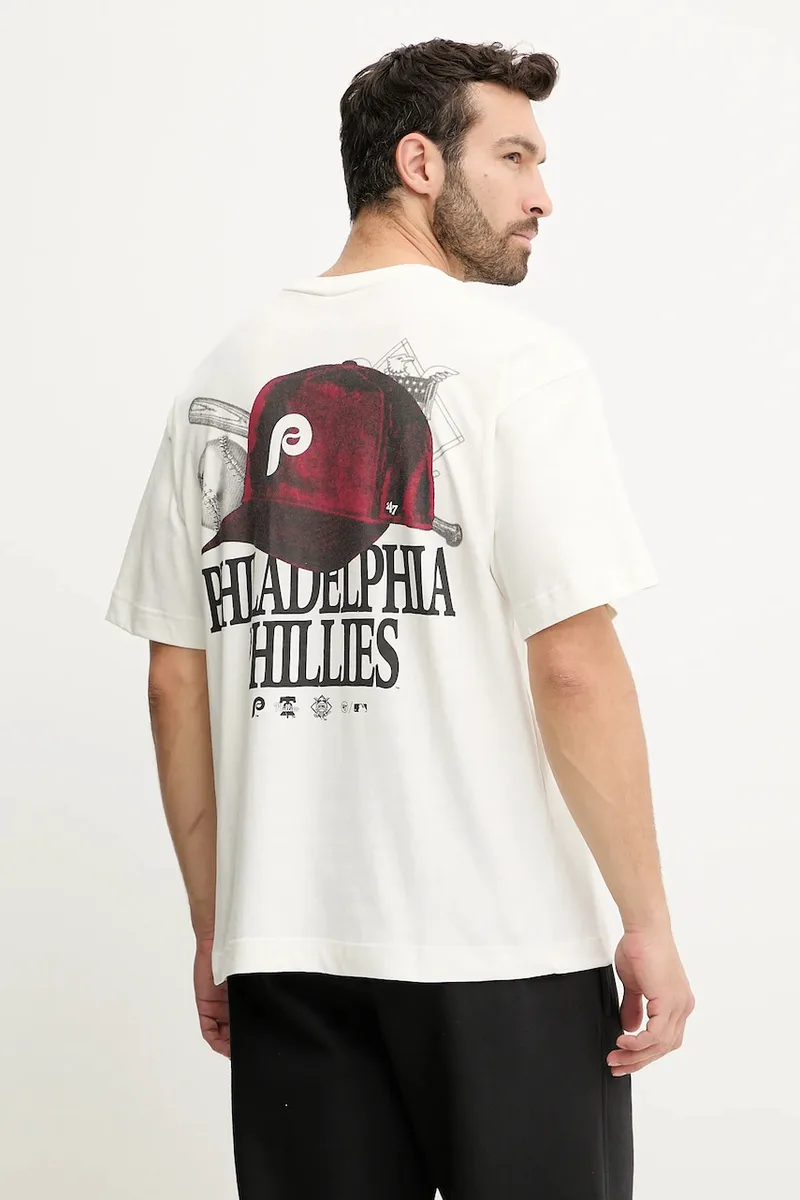 Βαμβακερό μπλουζάκι 47 brand MLB Philadelphia Phillies