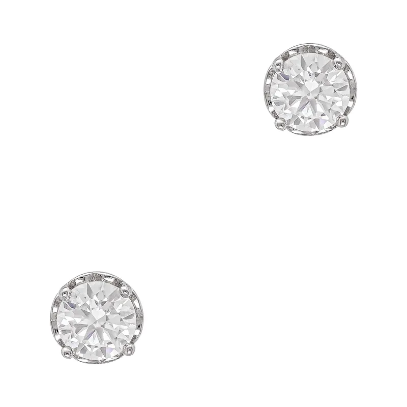 Σκουλαρίκια Moνόπετρο με Moissanite Diamonds από Ασήμι SK3978