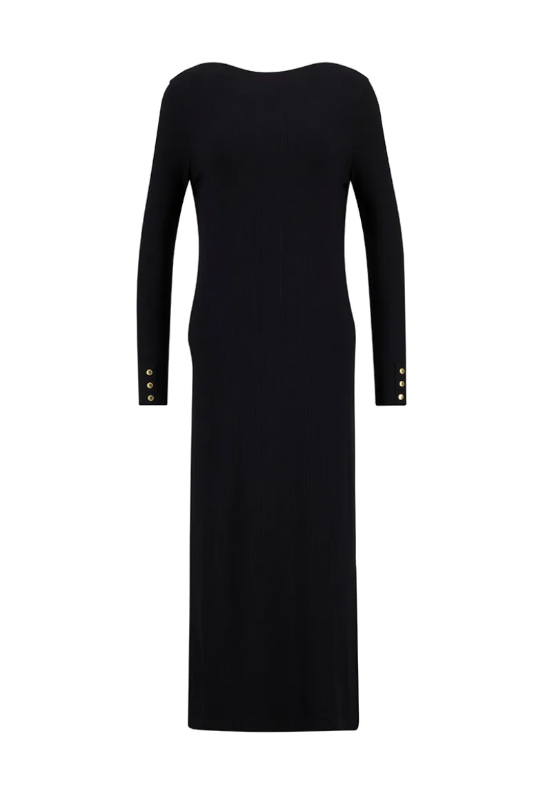 ΓΥΝΑΙΚΕΙΟ ΦΟΡΕΜΑ OLIVIOS MIDI DRESS BARBOUR INTERNATIONAL ΚΑΝΟΝΙΚΗ ΓΡΑΜΜΗ ΜΑΥΡΟ