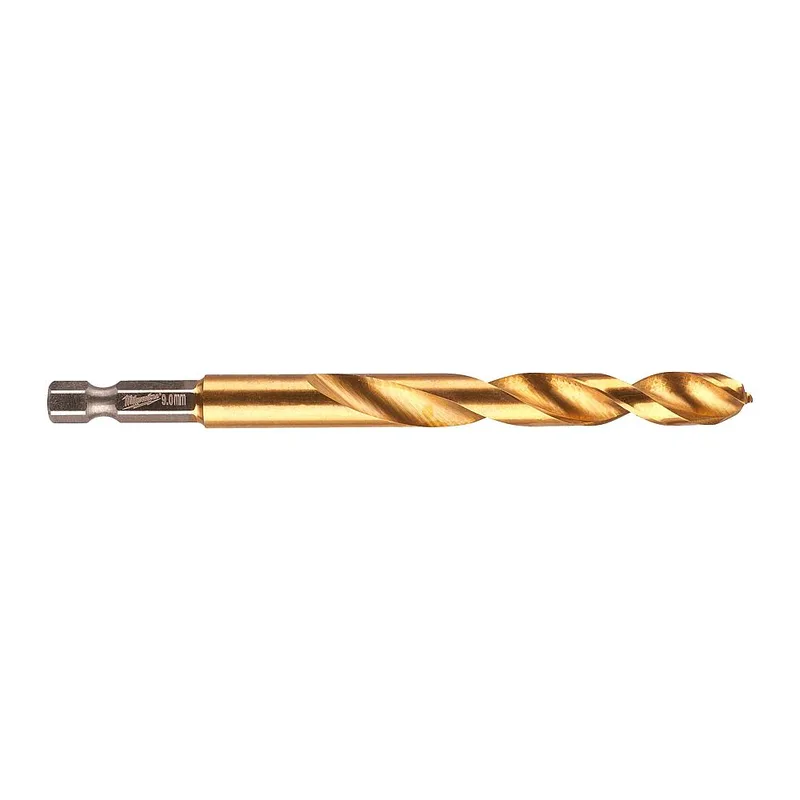 Τρυπάνι Αέρος Τιτανίου 1/4" Φ9mm MILWAUKEE HSS-G TIN RED HEX