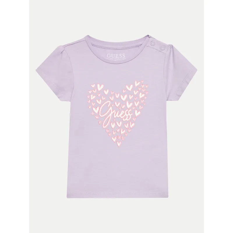 Guess T-Shirt A4GI01 K6YW4 Μωβ Regular Fit