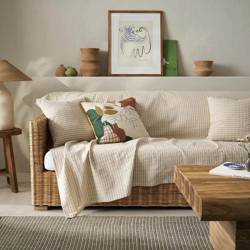 Ριχτάρι Πολυθρόνας Gofis Home Elysia Hemp Μπεζ 20-07-531-1/06 180x180