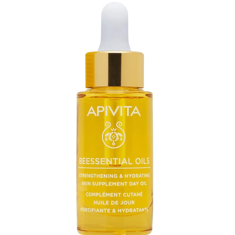 Apivita Beessential Oils Strengthening & Hydrating Skin Supplement Day Oil Έλαιο Προσώπου για Ενυδάτωση της Επιδερμίδας με Αιθέρια Έλαια Εσπεριδοειδών & Πρόπολη 15ml