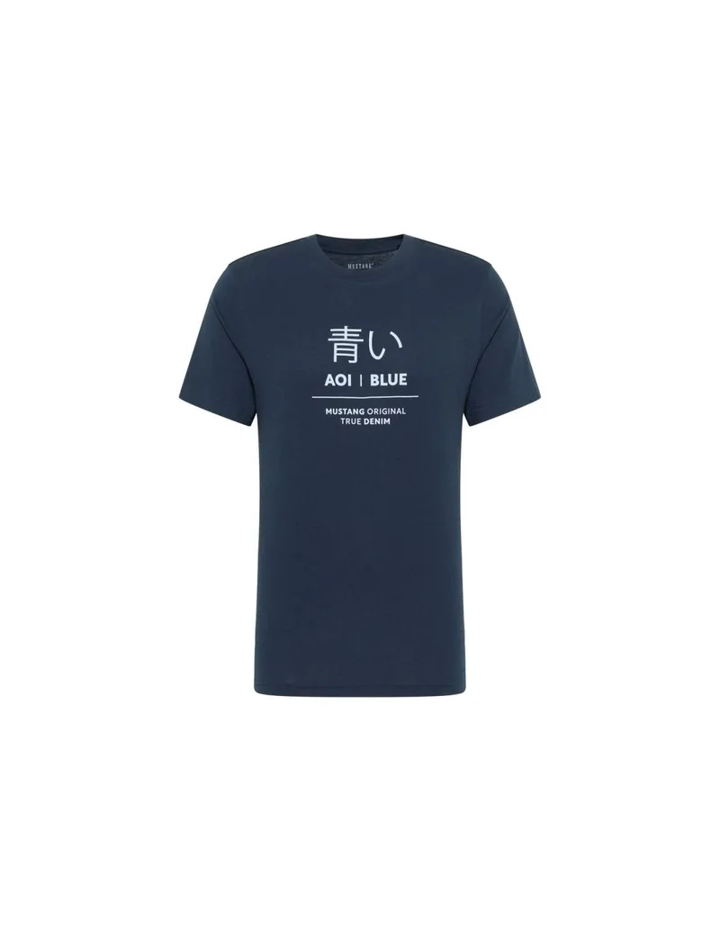 Mustang Ανδρικό T-shirt Κοντομάνικο Navy Μπλε 10135225330