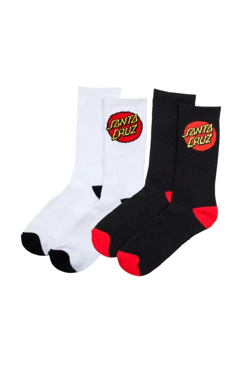 Santa Cruz Classic Dot Unisex Κάλτσες | Σετ 2 Τμχ-SCA-SCK-0115-WHITE