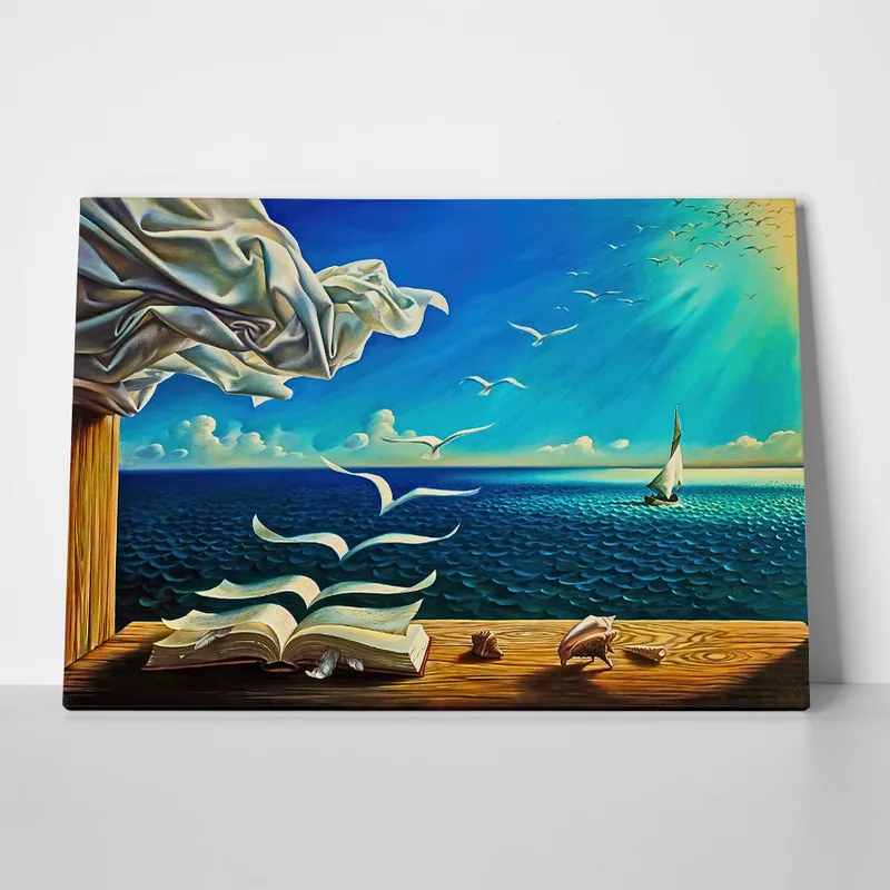 OUTLET Πινακας σε καμβά DALI - BOOK TO BIRDS 80cm x 50cm