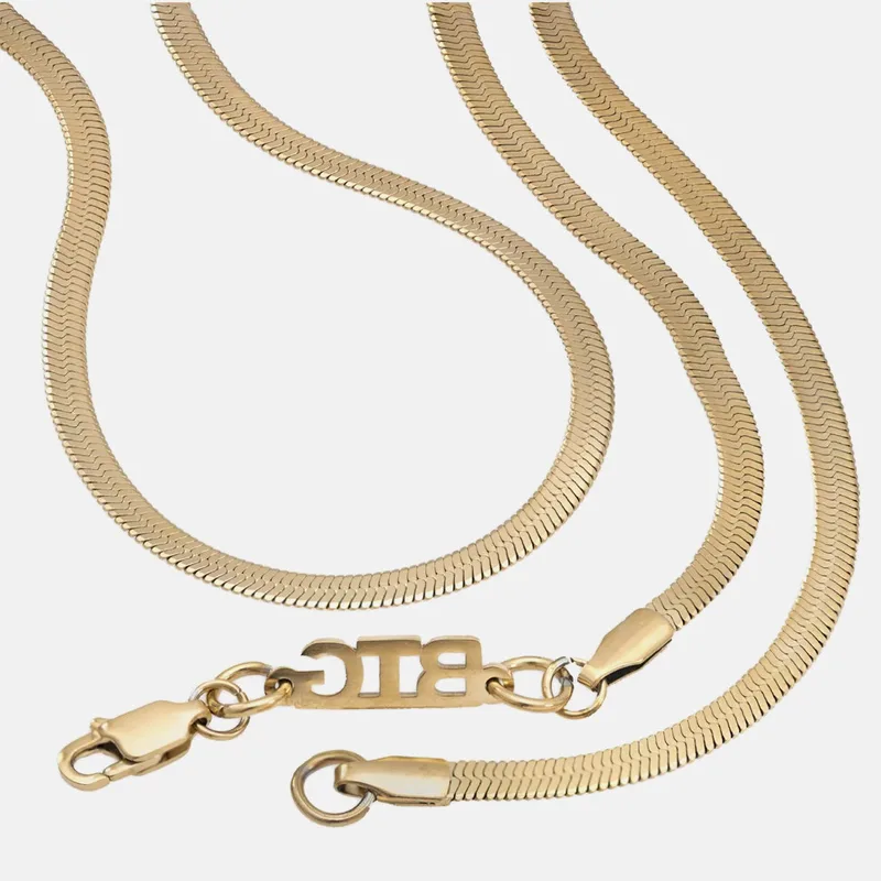 BTG Knight 3Mm Χρυσαφί Αλυσίδα Λαιμού Ανοξείδωτο Α (9000175537_33598)