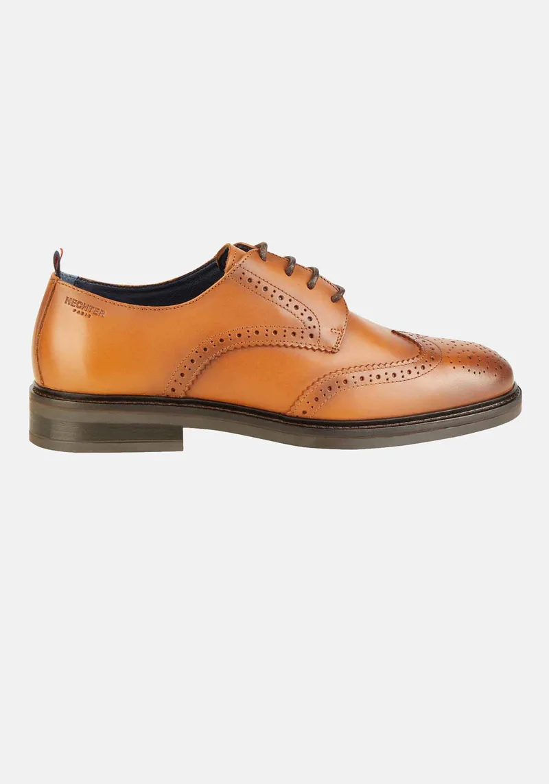 Daniel Hechter Δερμάτινα Παπούτσια της σειράς Derby - 85204 152760 440 Cognac