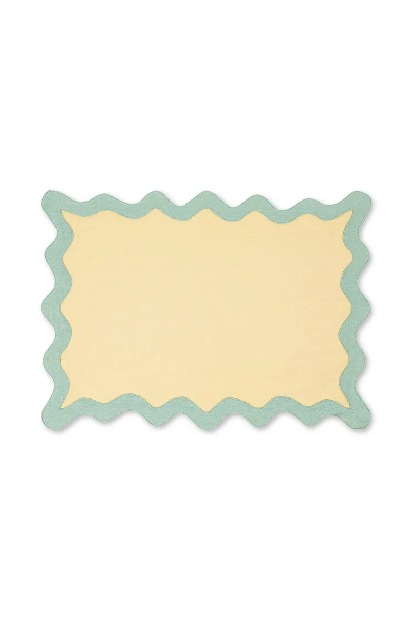 Coincasa σουπλά δίχρωμο με κυματιστό τελείωμα 50 x 35 cm - 007396483 Κίτρινο