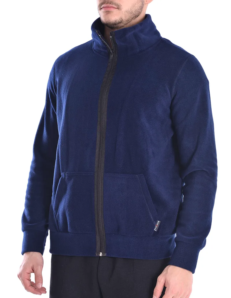 Ανδρική ζακέτα fleece σε μπλε χρώμα