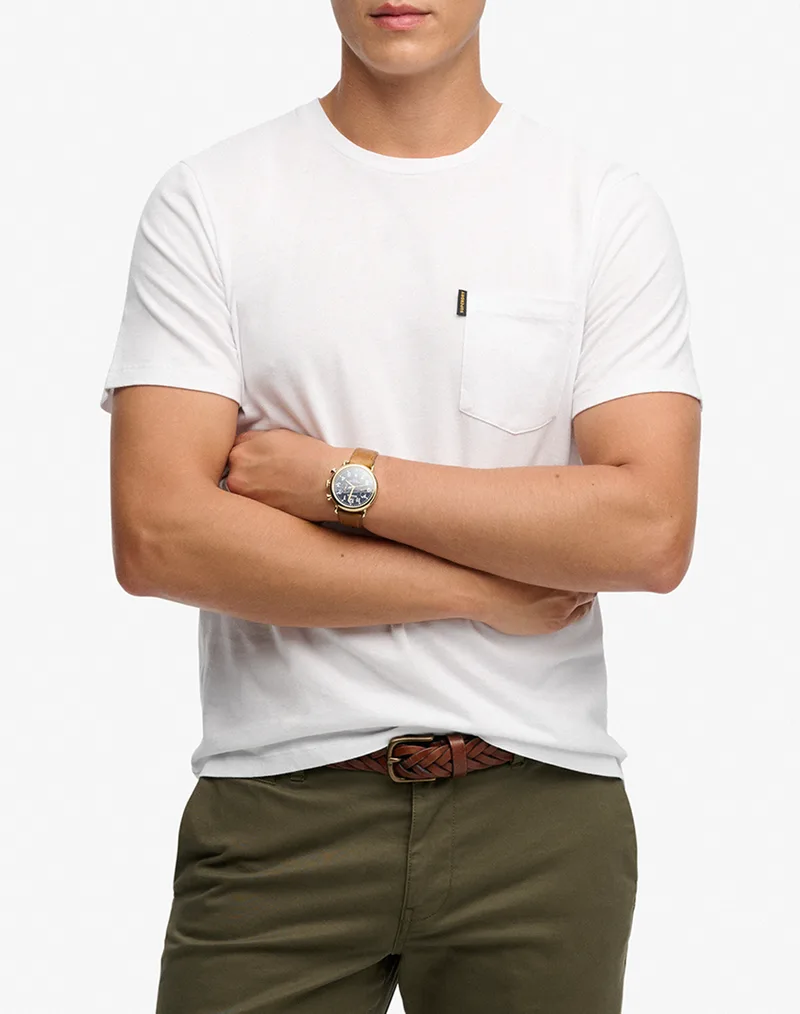 SUPERDRY D2 OVIN CLASSIC ESSENTIAL POCKET TEE ΜΠΛΟΥΖΑ ΑΝΔΡΙΚΟ M1012206A-01C White