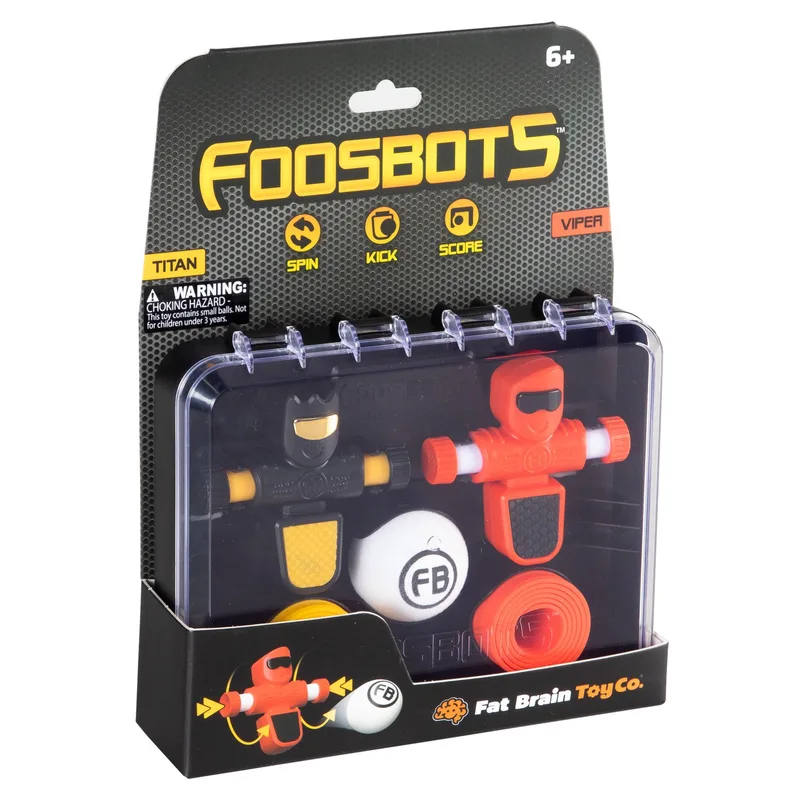 FAT BRAIN TOYS ΠΑΙΧΝΙΔΙ ΜΙΝΙΑΤΟΥΡΑ FOOSBOTS ΣΕΙΡΑ 2 ΠΑΚΕΤΟ 2 ΠΑΙΚΤΩΝ ΓΙΑ 6+
