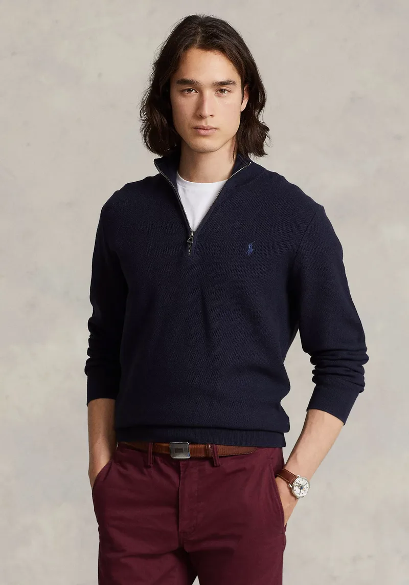 Polo Ralph Rauren Half Zip της σειράς Jumper - 710932304 001 Navy
