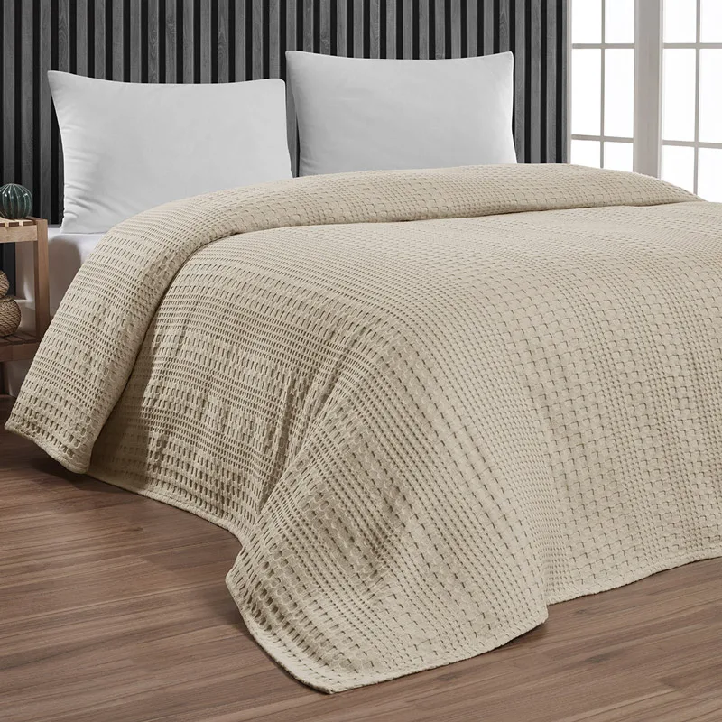 Κουβέρτα Πικέ Μονή 170x240 Beauty Home 1995 Division Cream 170x240
