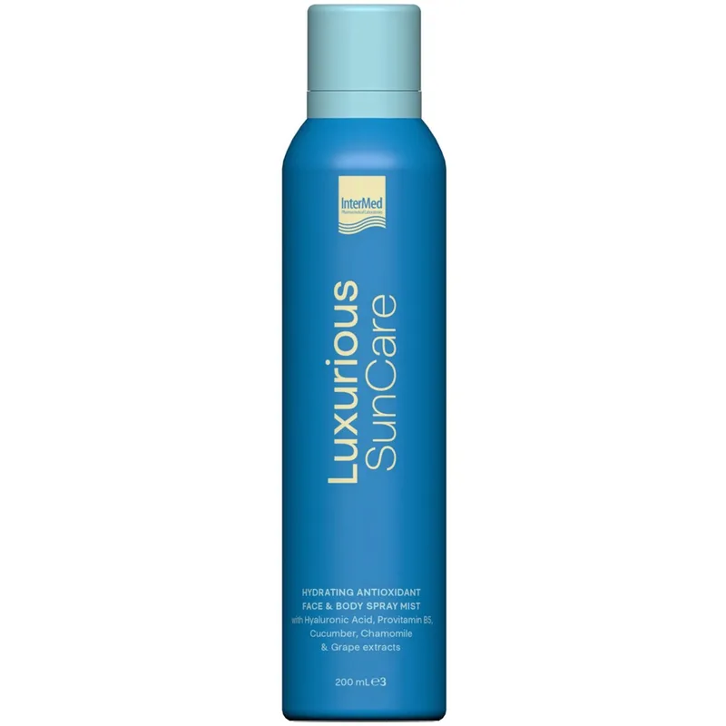 Luxurious Sun Care Hydrating Antioxidant Face & Body Spray Mist Ενυδατικό & Αντιοξειδωτικό Mist Προσώπου Σώματος 200ml