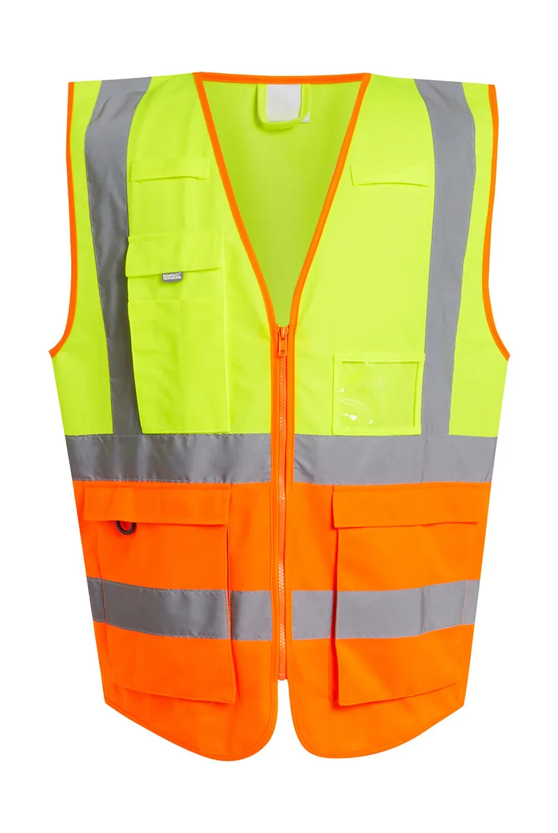 Pro Hi-Vis Executive Vest Regatta High Visibility TRS251 Yellow/Orange