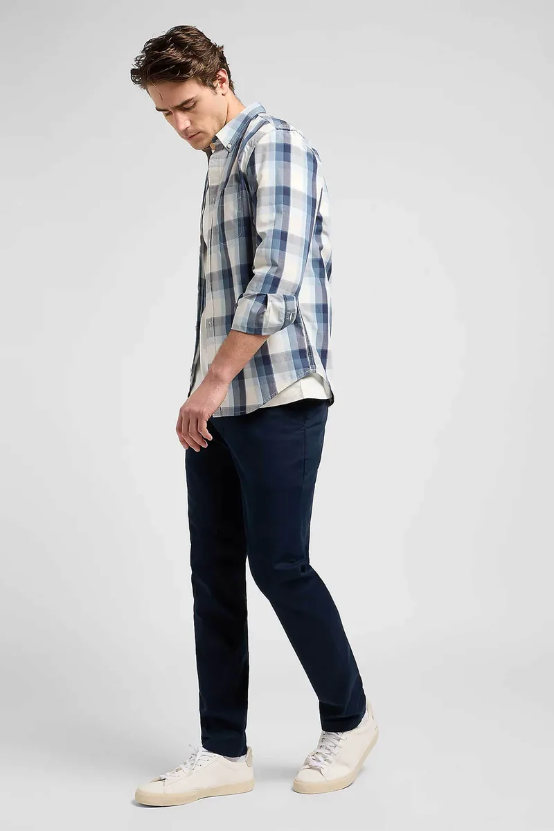Lee® ανδρικό παντελόνι chino Slim Fit - 112370609 Μπλε Σκούρο