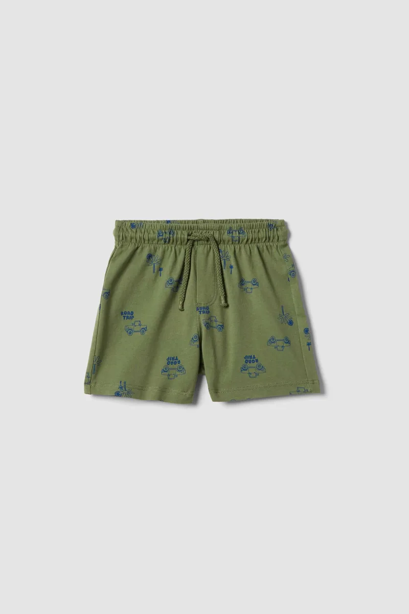 OVS βρεφική βερμούδα με all-over print και ελαστική μέση Regular Fit - 002656389 Πράσινο