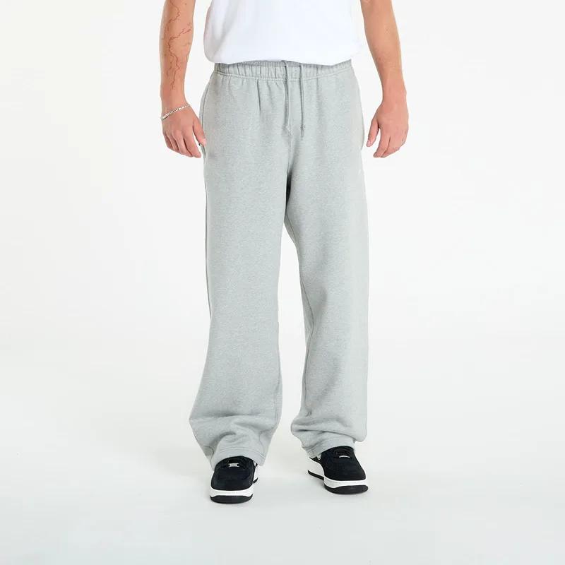 Φόρμα Nike Solo Swoosh Men's Fleece Open-Hem Pants Dk Grey Heather/ Lt Smoke Grey/ White XXXL