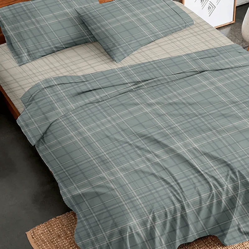 Σεντόνια Φανελένια Υπέρδιπλα (Σετ) 170X205+30 Sunshine Flannel 2066 Grey Με Λάστιχο (170x205+30)
