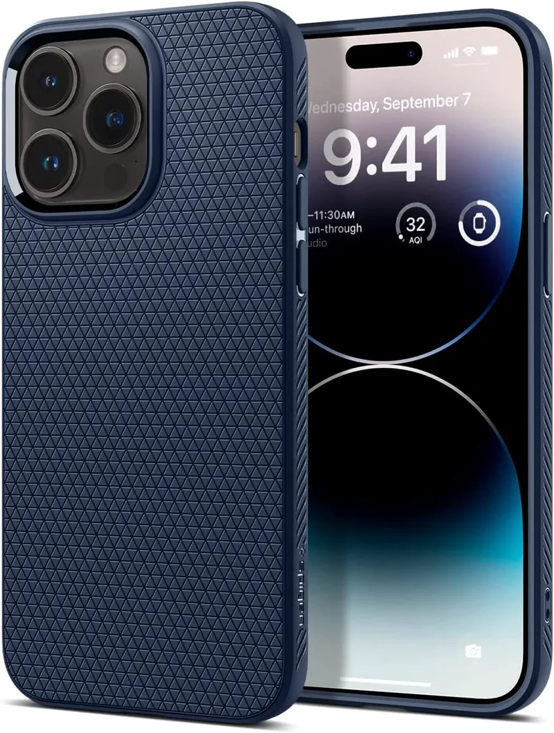 Spigen Θήκη Σιλικόνης Liquid Air - Apple iPhone 14 Pro - Navy Blue (ACS04958)