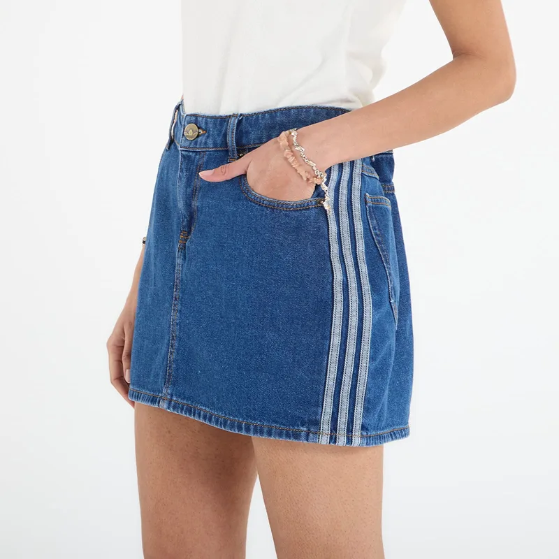 Φούστα adidas 3 Stripes Skirt Denim Medium Vintage Denim 10