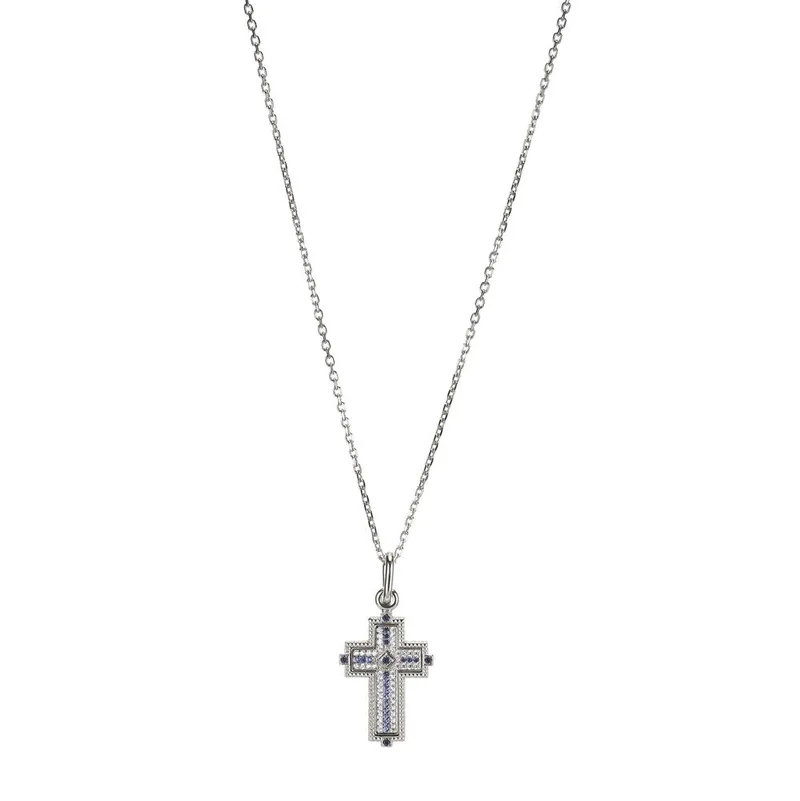 SOVRANI Κολιέ-Σταυρός από Aσήμι 925 Silver J9327