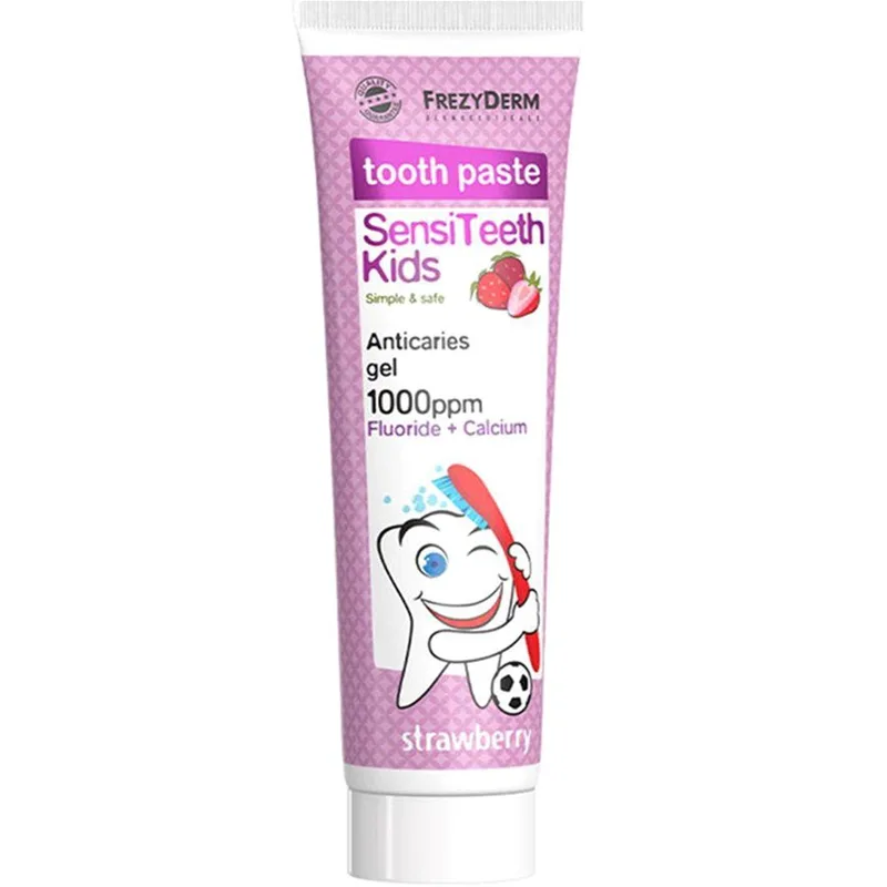 Frezyderm SensiTeeth Kids Tooth Paste 1.000ppm 6+ Years, Παιδική Οδοντόκρεμα Κατά της Τερηδόνας με Γεύση Φράουλα 50ml