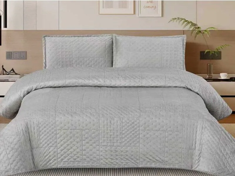 Σετ Κουβερλί Velvet Ultrasonic Γαρύφαλλο - Γκρι, 160x240