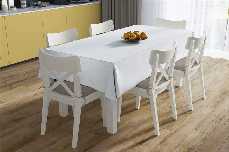 Τραπεζομάντηλο Αλέκιαστο Polycotton 140x180εκ. Panama White DimCol (Χρώμα: Λευκό, Ύφασμα: 70% Βαμβάκι-30% Polyester) - DimCol - 33323354001