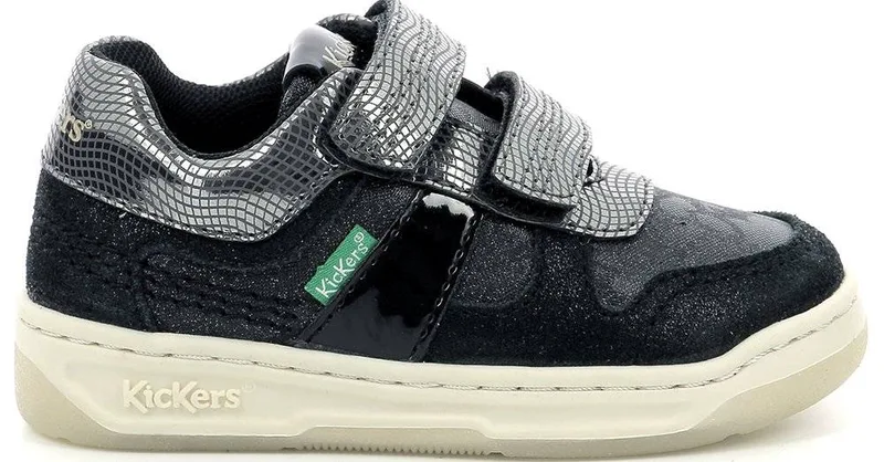 SNEAKERS KICKERS KALIDO 910866 ΜΑΥΡΟ/ΑΣΗΜΙ (EU:32)