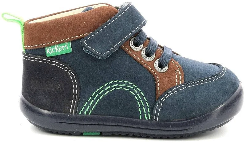 ΜΠΟΤΑΚΙ KICKERS KINOE 878670 ΣΚΟΥΡΟ ΜΠΛΕ/ΚΑΦΕ (EU:22)