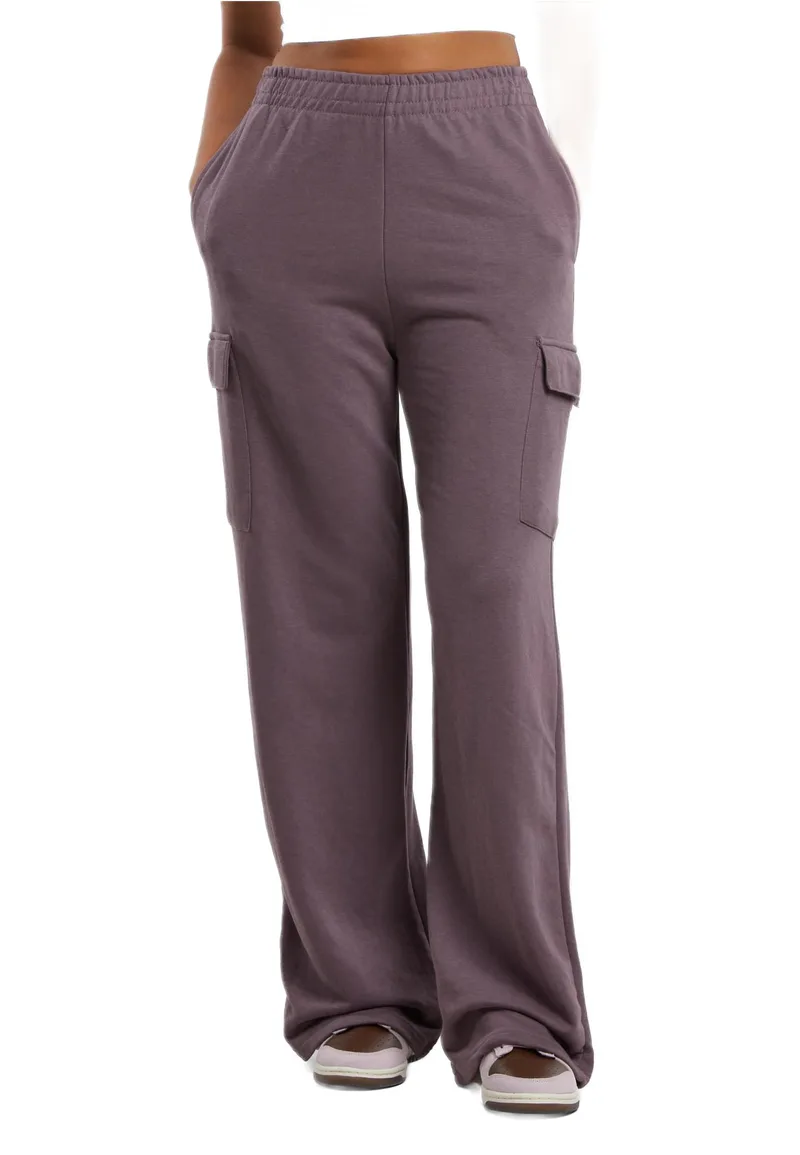 Ladies Baggy Light Terry Sweat Pants Urban Classics TB6857-17534 Fadedpurple