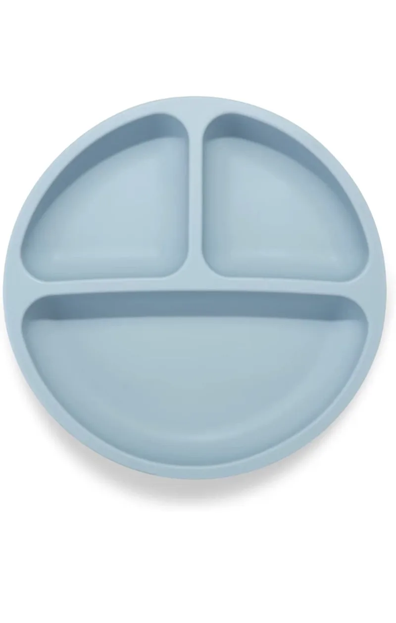 Πιάτο Σιλικόνης 3 Θέσεων Light Blue