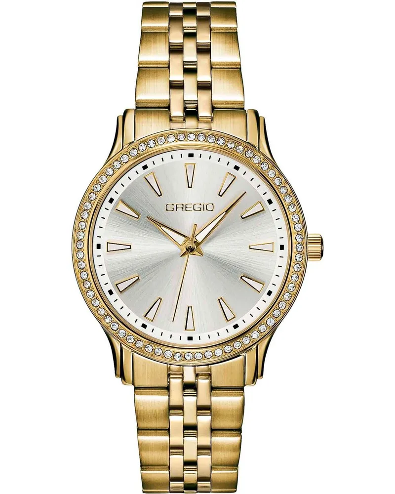 GREGIO Fleur Crystals - GR550020 Χρυσό case with Stainless Steel Bracelet