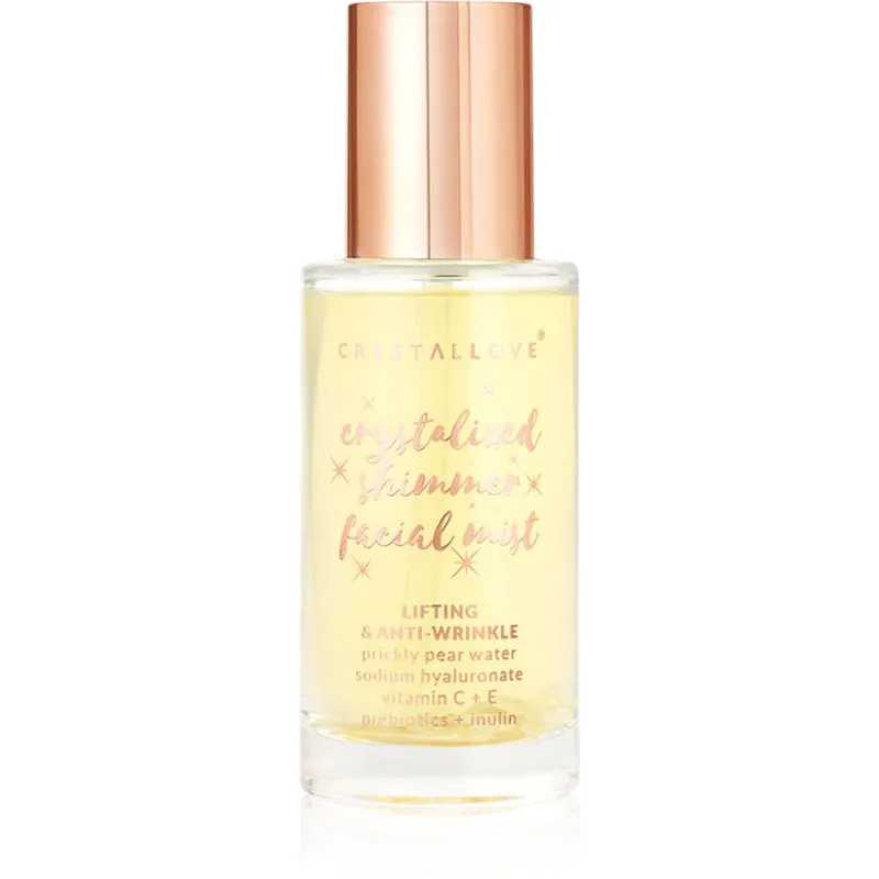 Crystallove Clear Quartz Shimmer Facial Mist ομίχλη προσώπου για λαμπρότητα και ενυδάτωση 100 ml