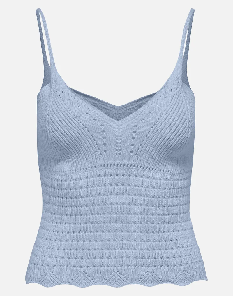 ONLY ONLLISON SL TOP KNT 15369248-Cashmere Blue LightBlue